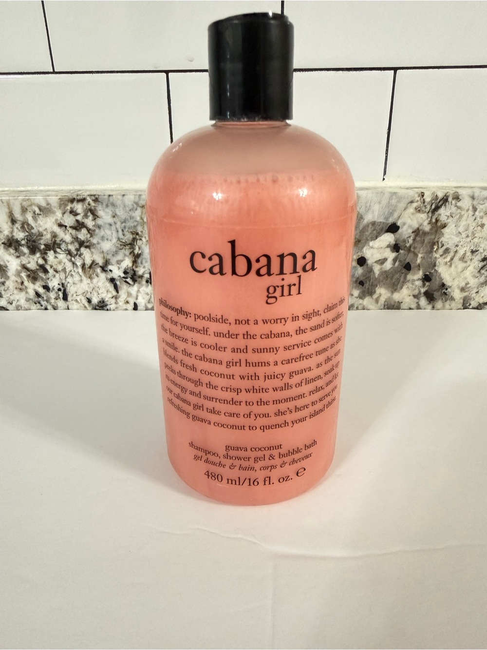 Philosophy Cabana Girl 32 oz Shampoo Shower Gel Bubble Bath Guava Coconut